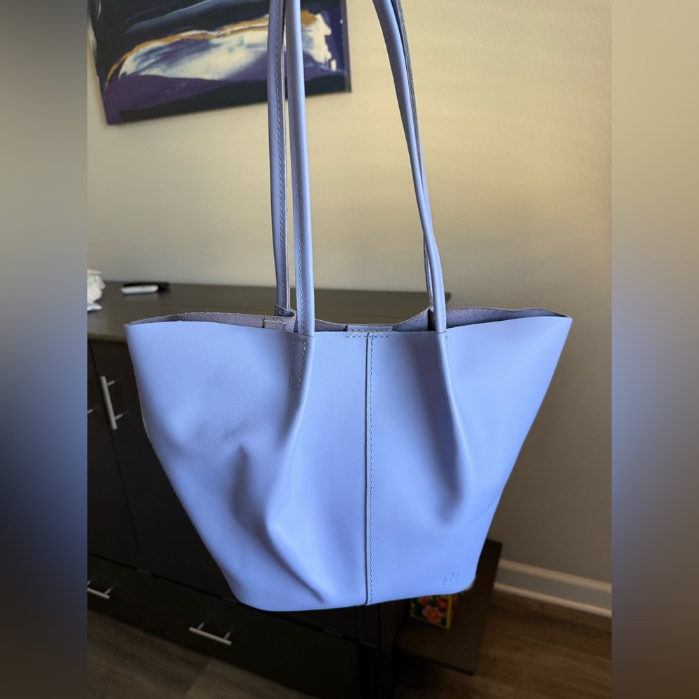 Large Devan Tote by Portland Leather – Rare Periwinkle Full-Grain